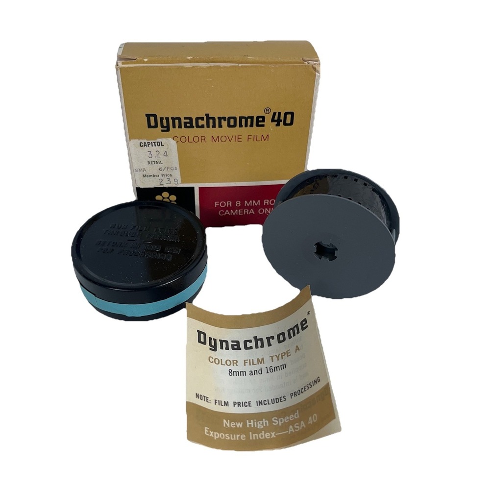 Sealed Dynachrome‎ 40 3M 8MM indoor Color Film ASA movie roll 25'
